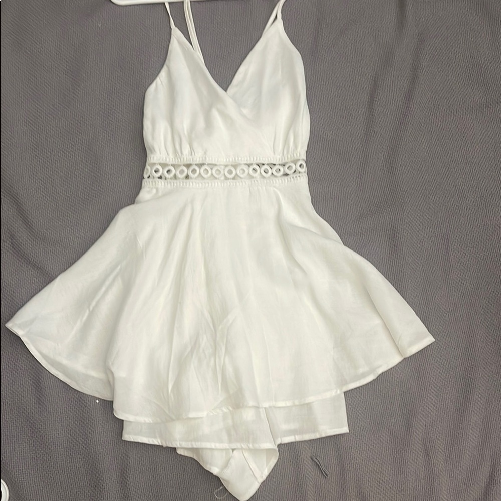 Love Tree White Sleeveless Dress/Romper